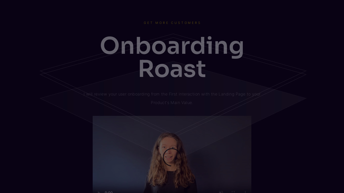 Onboarding Roasts Landing page