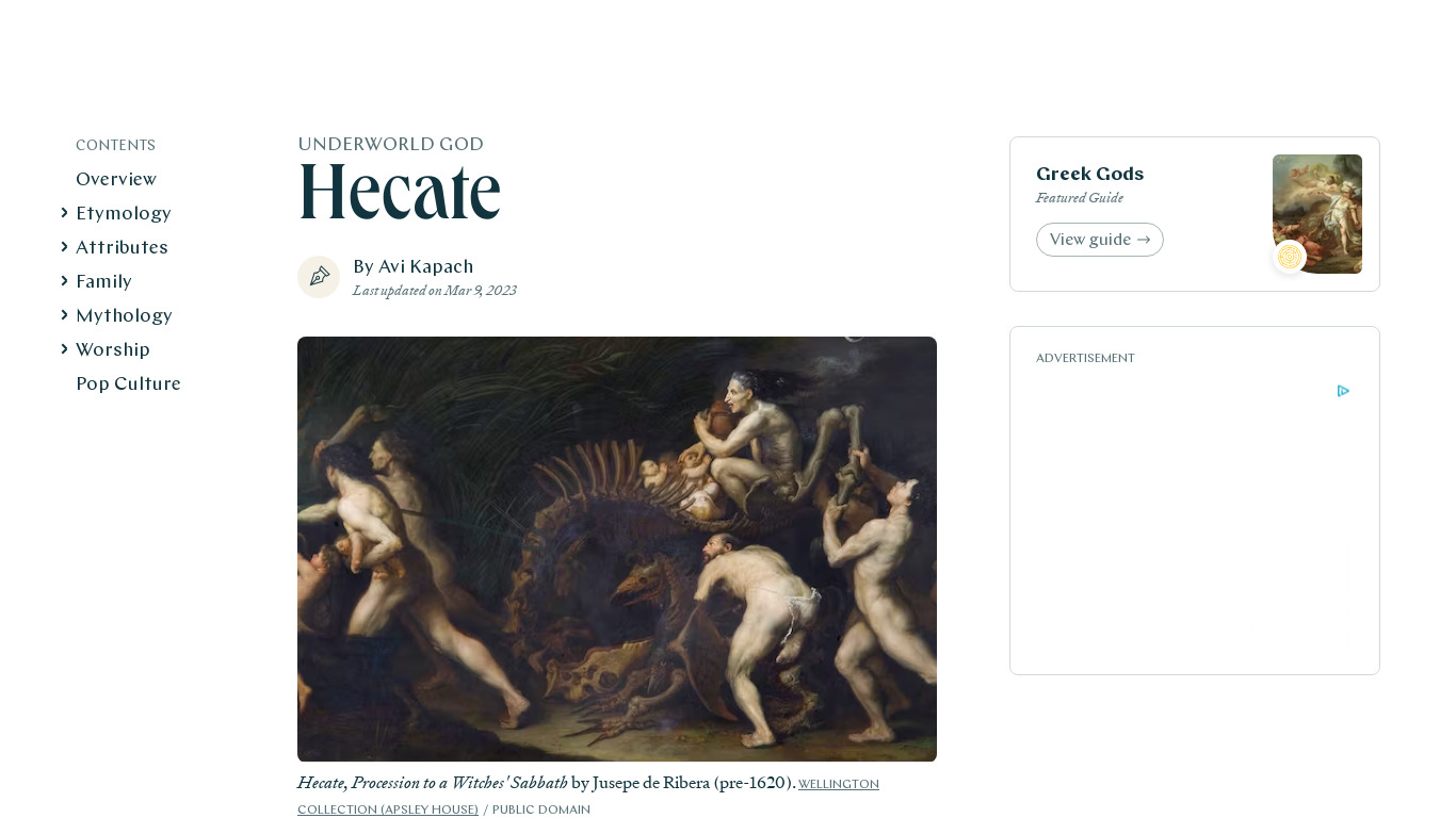 Hecate Landing page