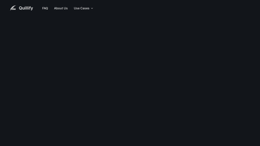 Quillify AI Landing Page