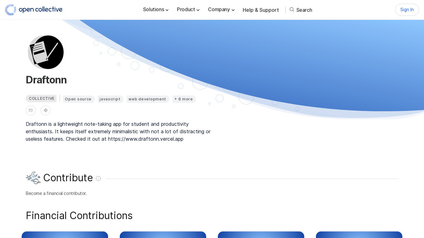 DraftOnn Landing page