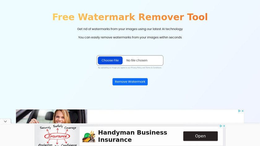 Watermark Remover Landing Page