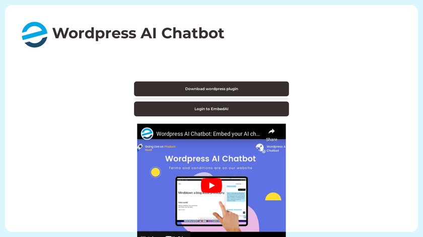Wordpress AI Chatbot Landing Page