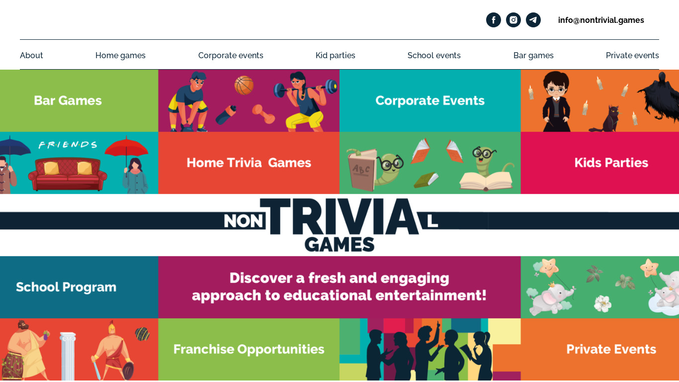 Nontrivial Games Landing page