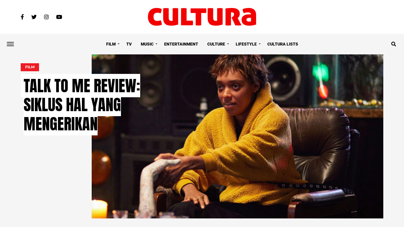 Cultura Magazine Landing page