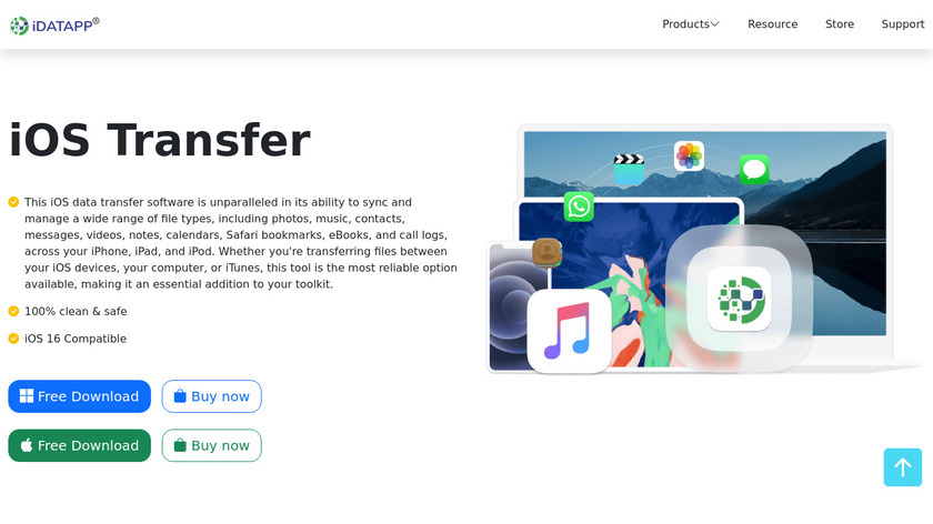 iDatApp iOS FoneTrans Landing Page