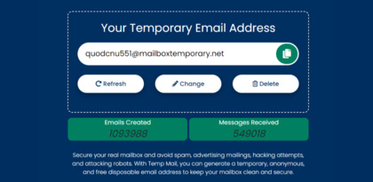Mailbox Temporary screenshot
