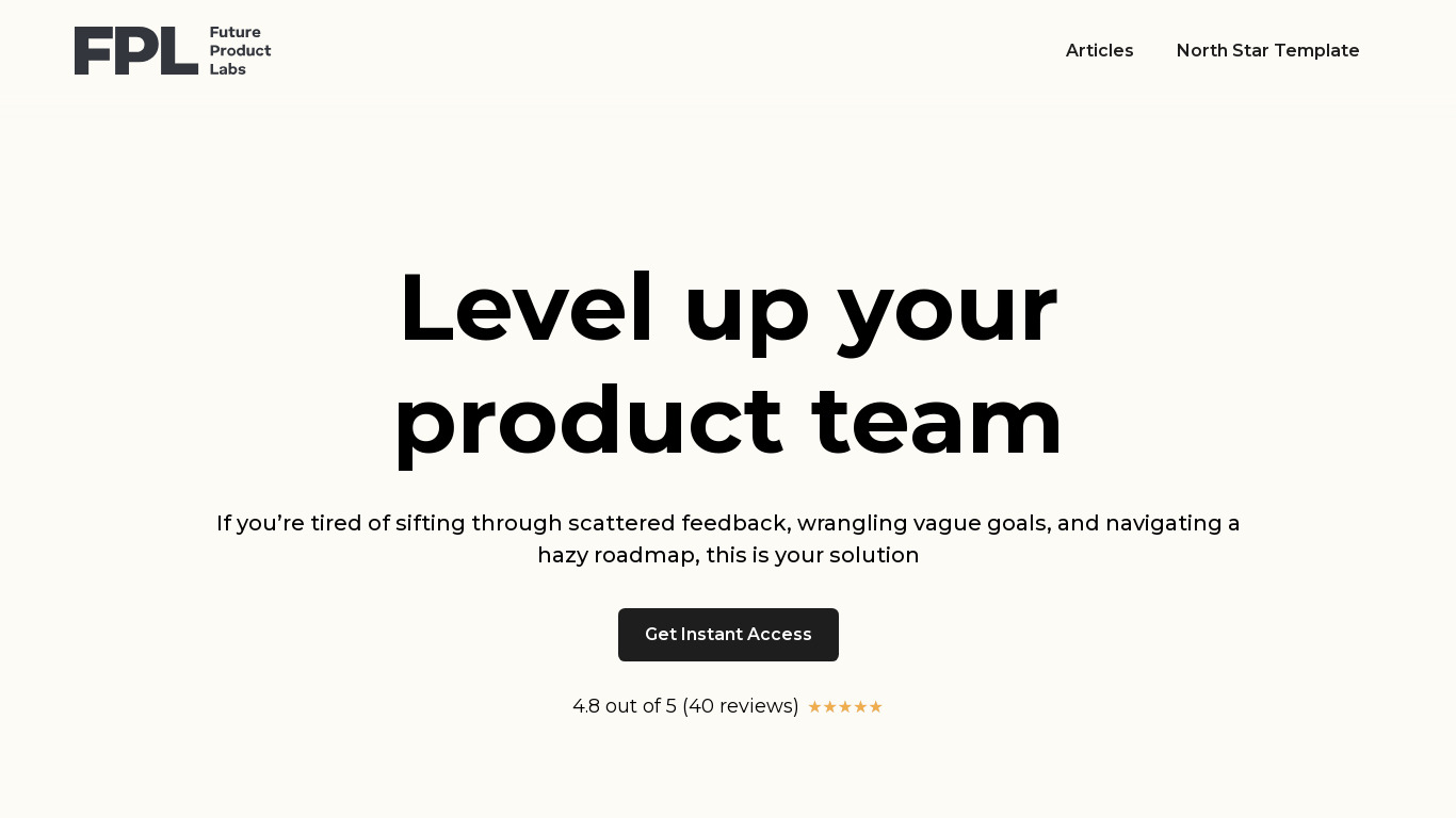 Future Product Labs Landing page