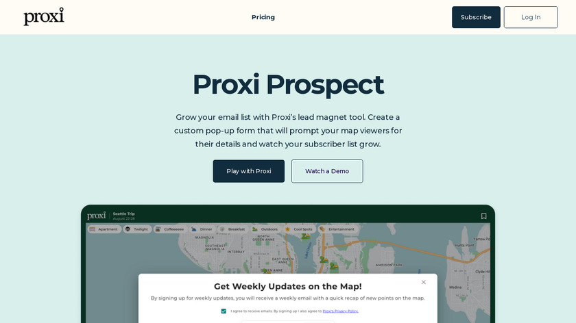 Proxi Prospect Landing Page