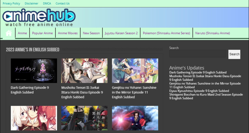 AnimeHub.su Landing Page