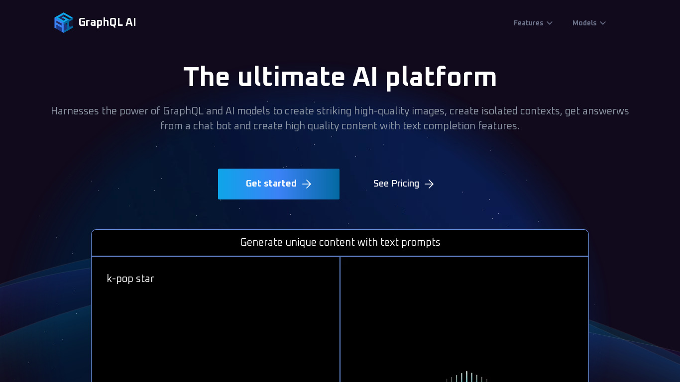 GraphQL AI Landing page