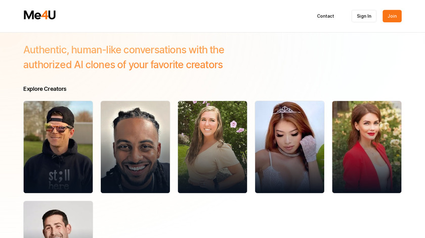 Me4U Landing Page