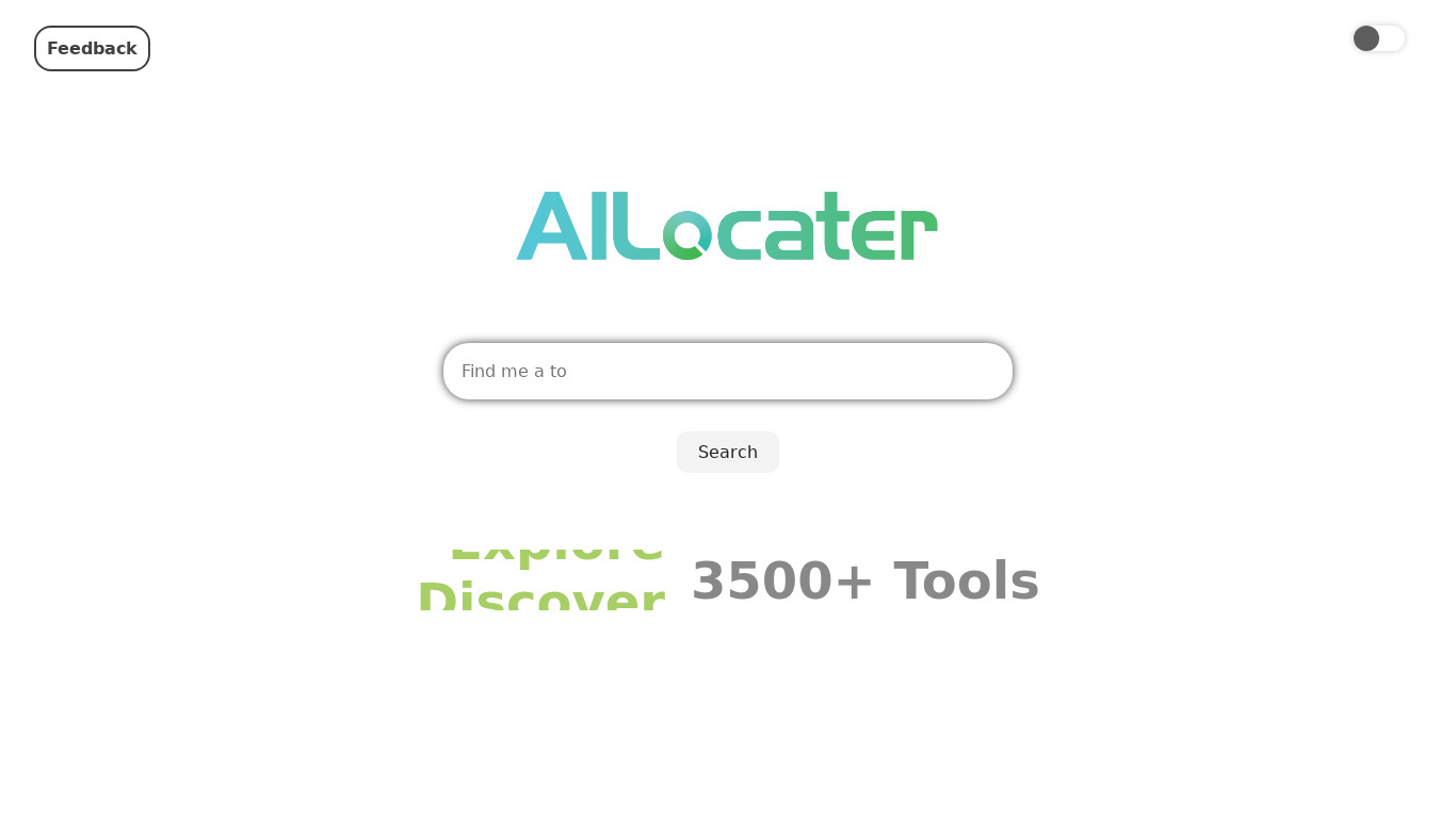 AILocater Landing page