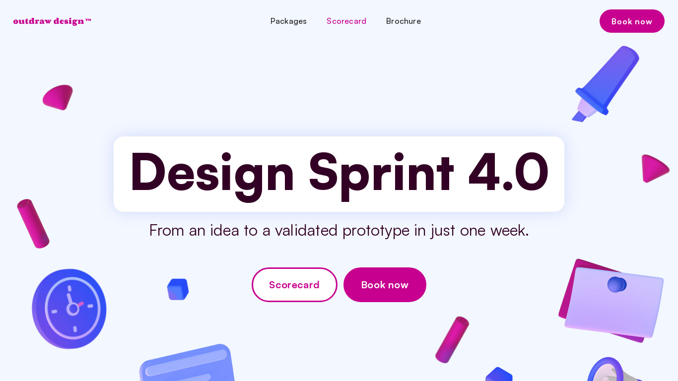 Design Sprint Landing page