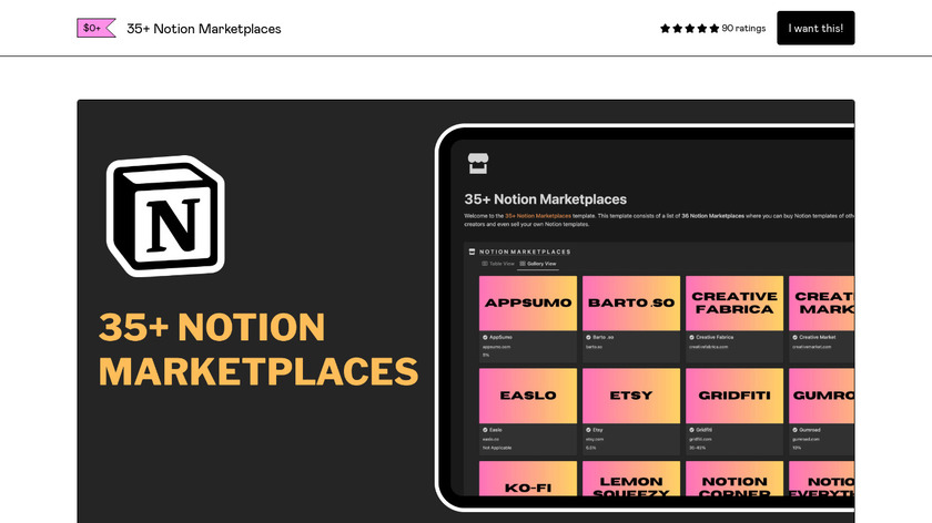 35+ Notion Marketplaces Landing Page