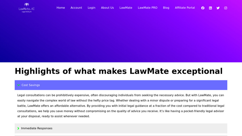 LawMate AI Landing Page