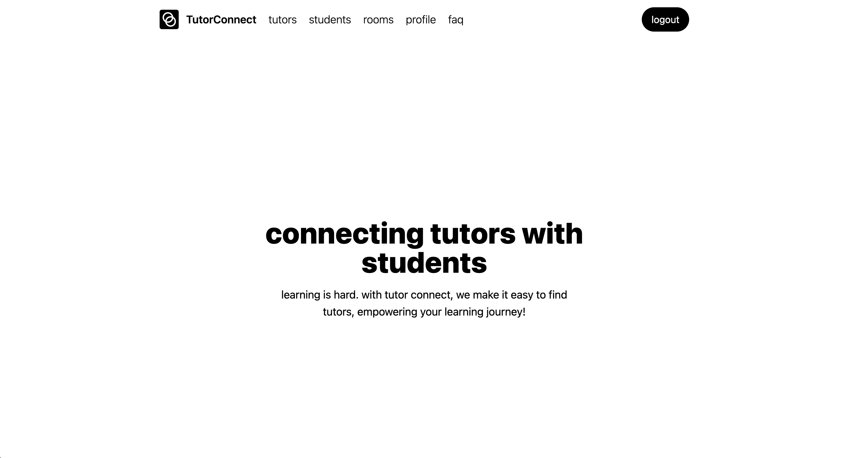 TutorConnect Landing page