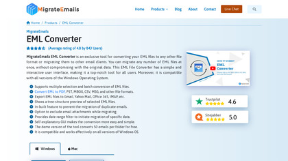 MigrateEmails EML Converter Tool image