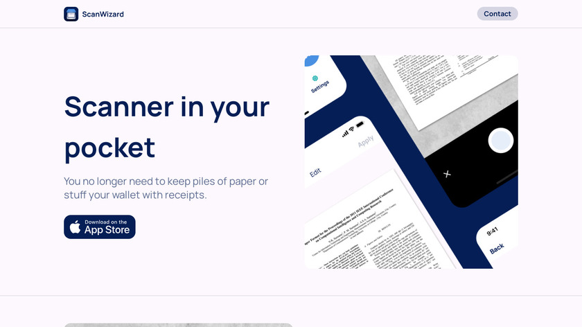 ScanWizard Landing Page