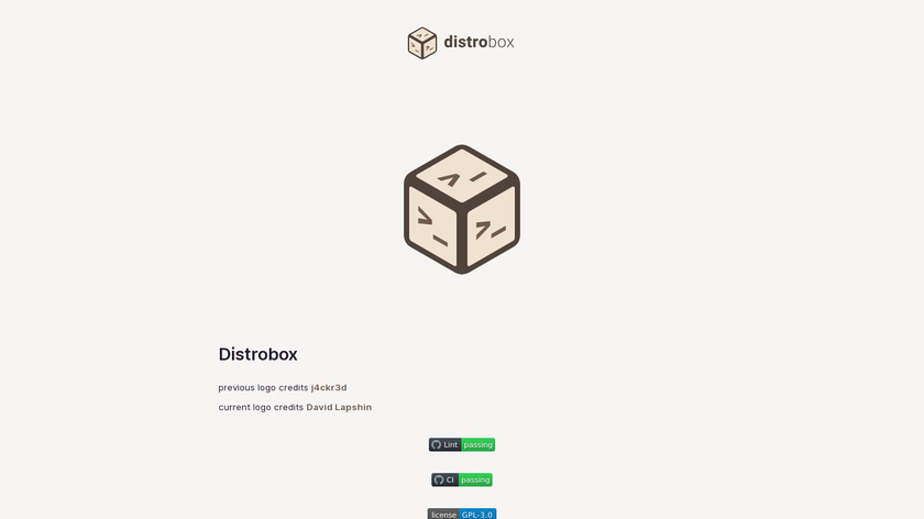 Distrobox Landing Page