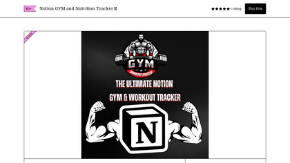 Notion GYM and Nutrition Tracker image