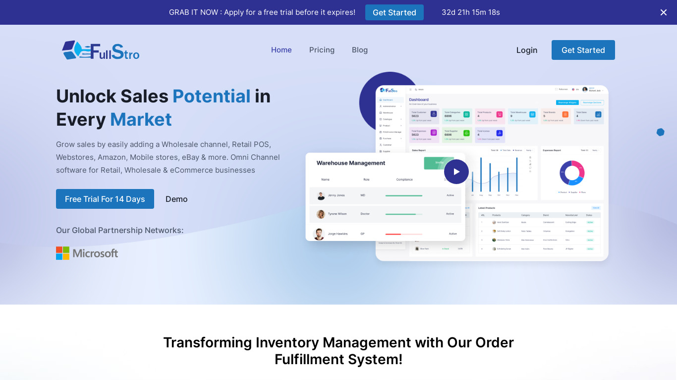 FullStro Landing page
