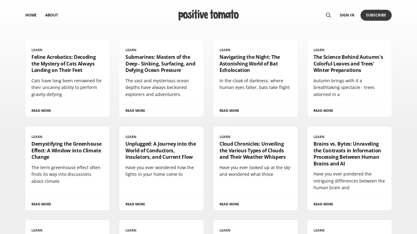 Positive Tomato Landing page