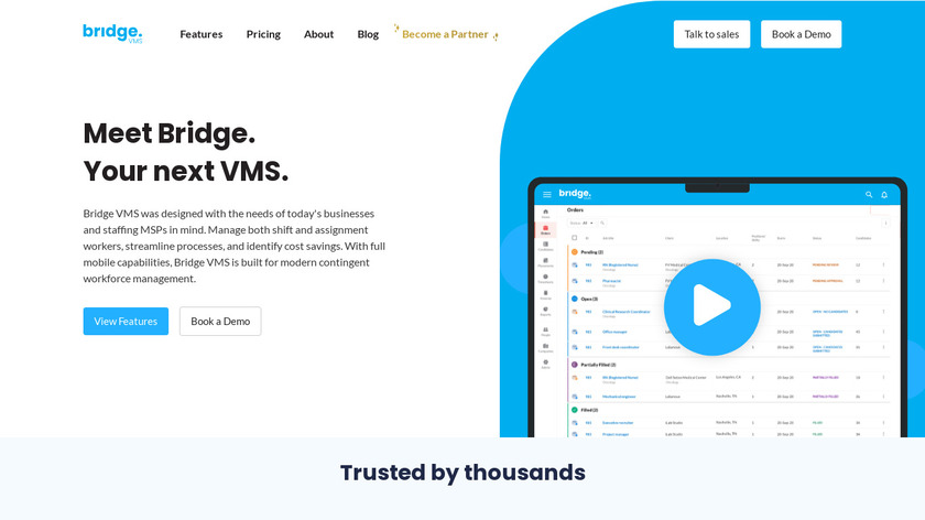 Bridge VMS Landing Page
