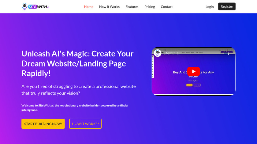 Sitewith.ai Landing Page