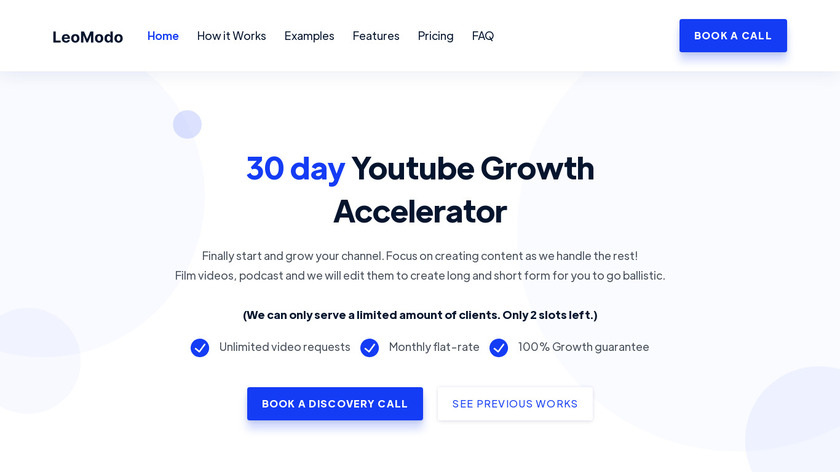 LeoModo (YouTube Growth Accelerator) Landing Page