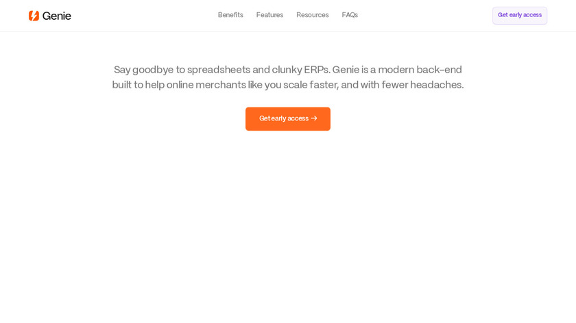 Genie.io Landing Page