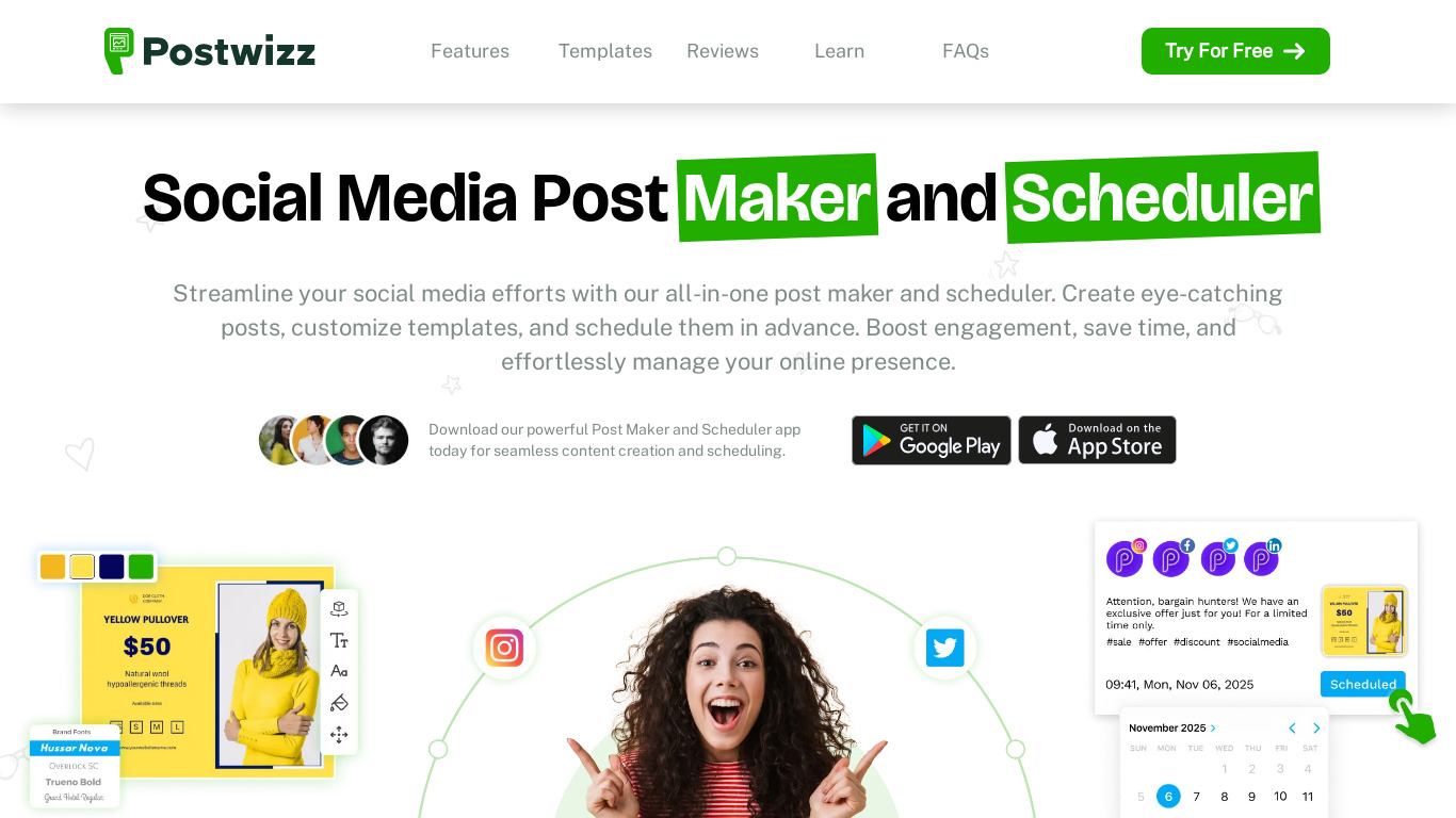 Postwizz Landing page