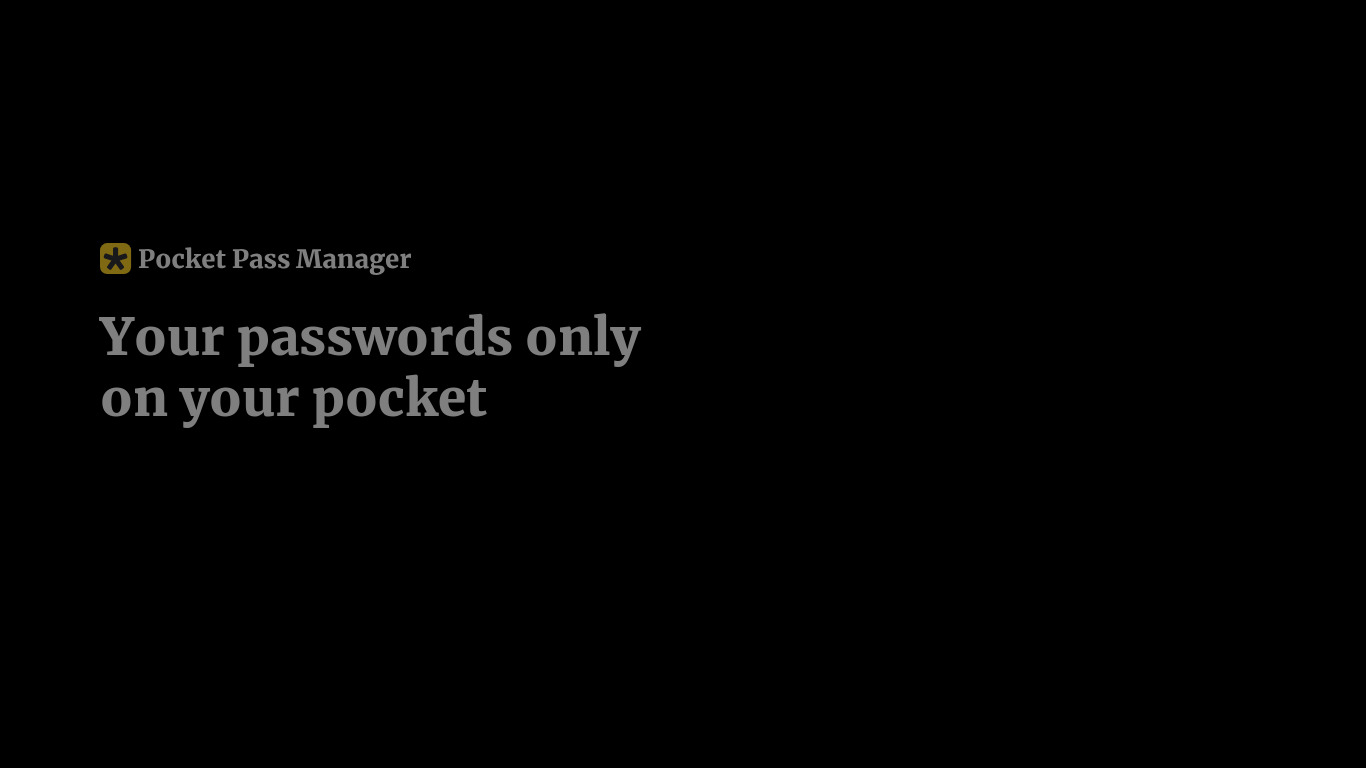 Pocket Pass Manager Landing page