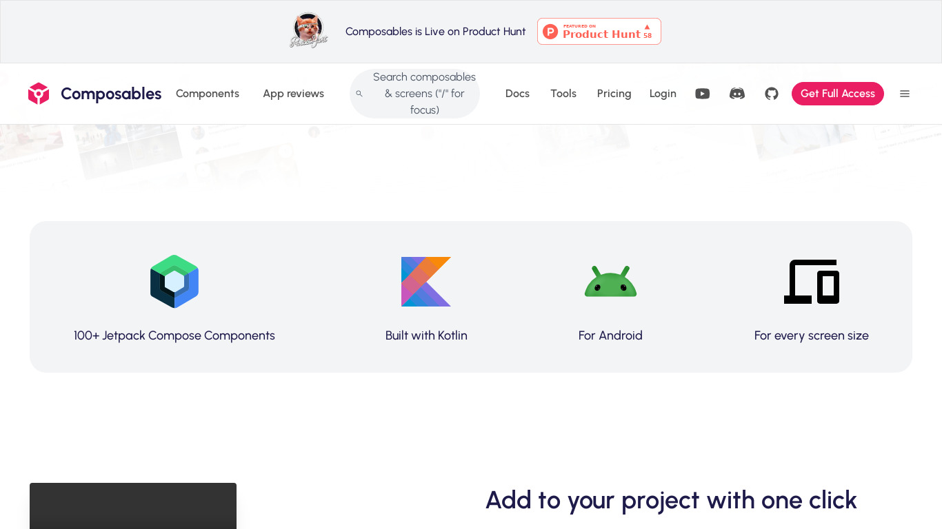 Composables Landing page