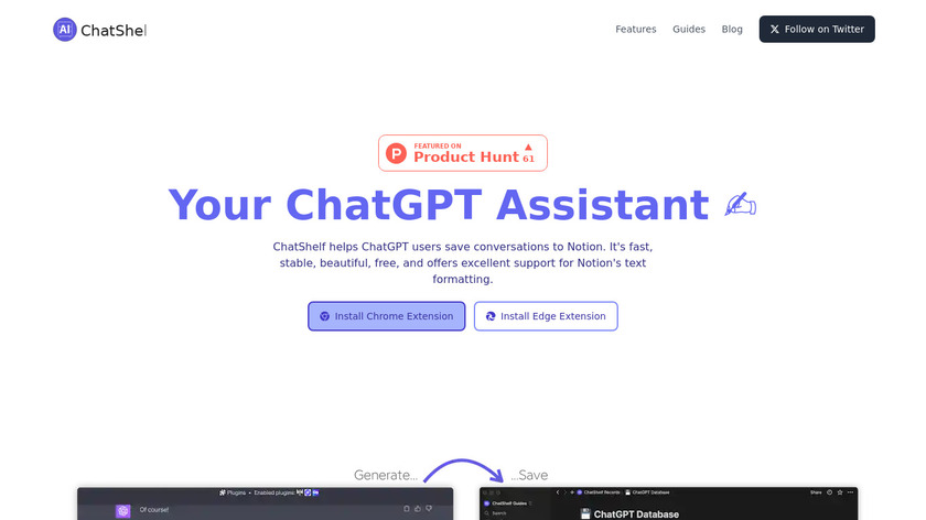 ChatShelf Landing Page