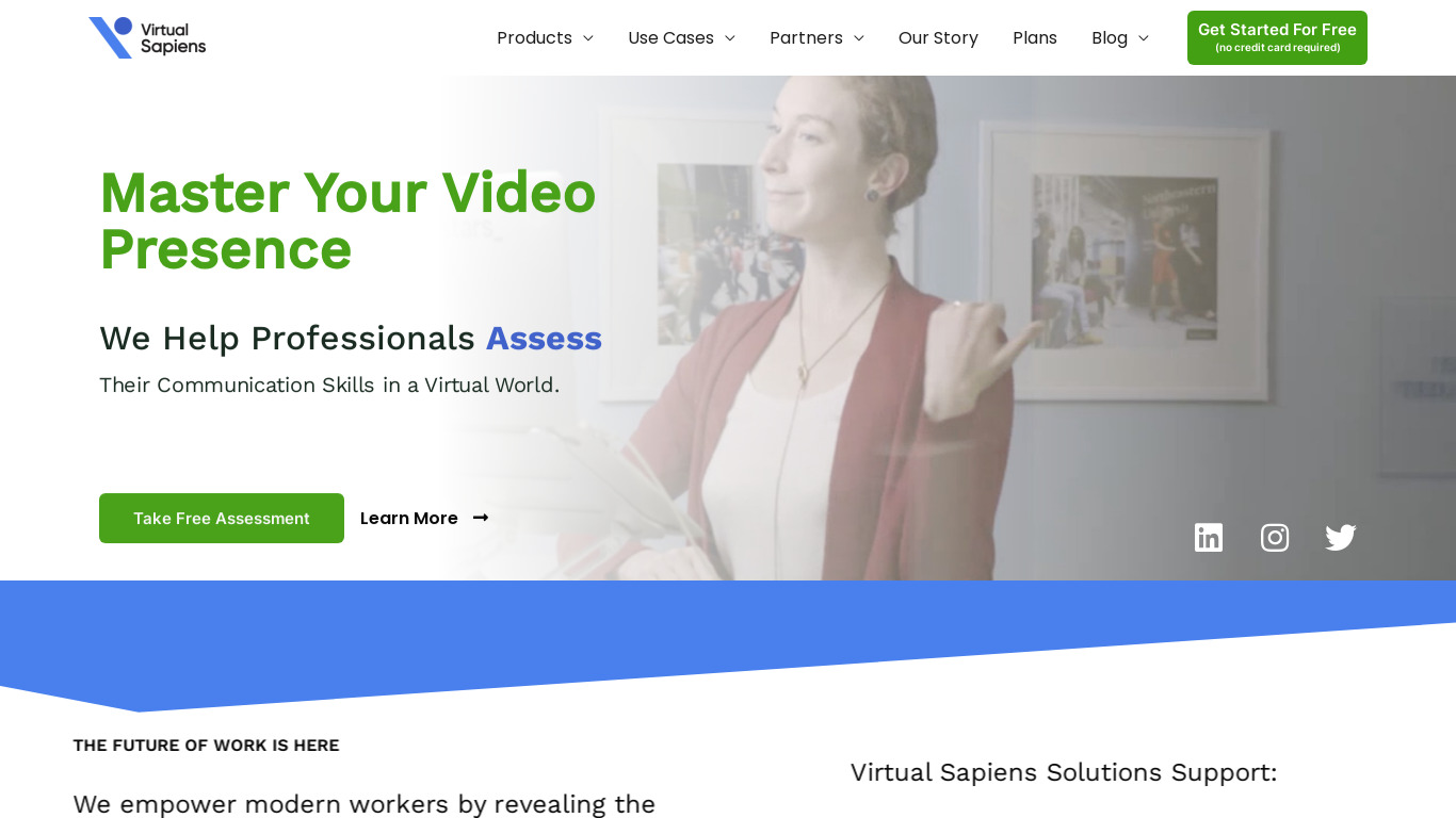 Virtual Sapiens Landing page