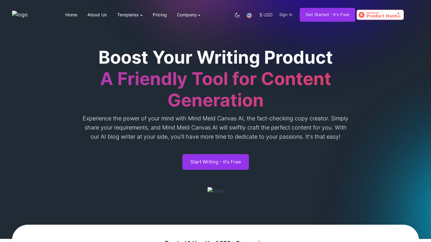 MindMeldCanvas Landing Page