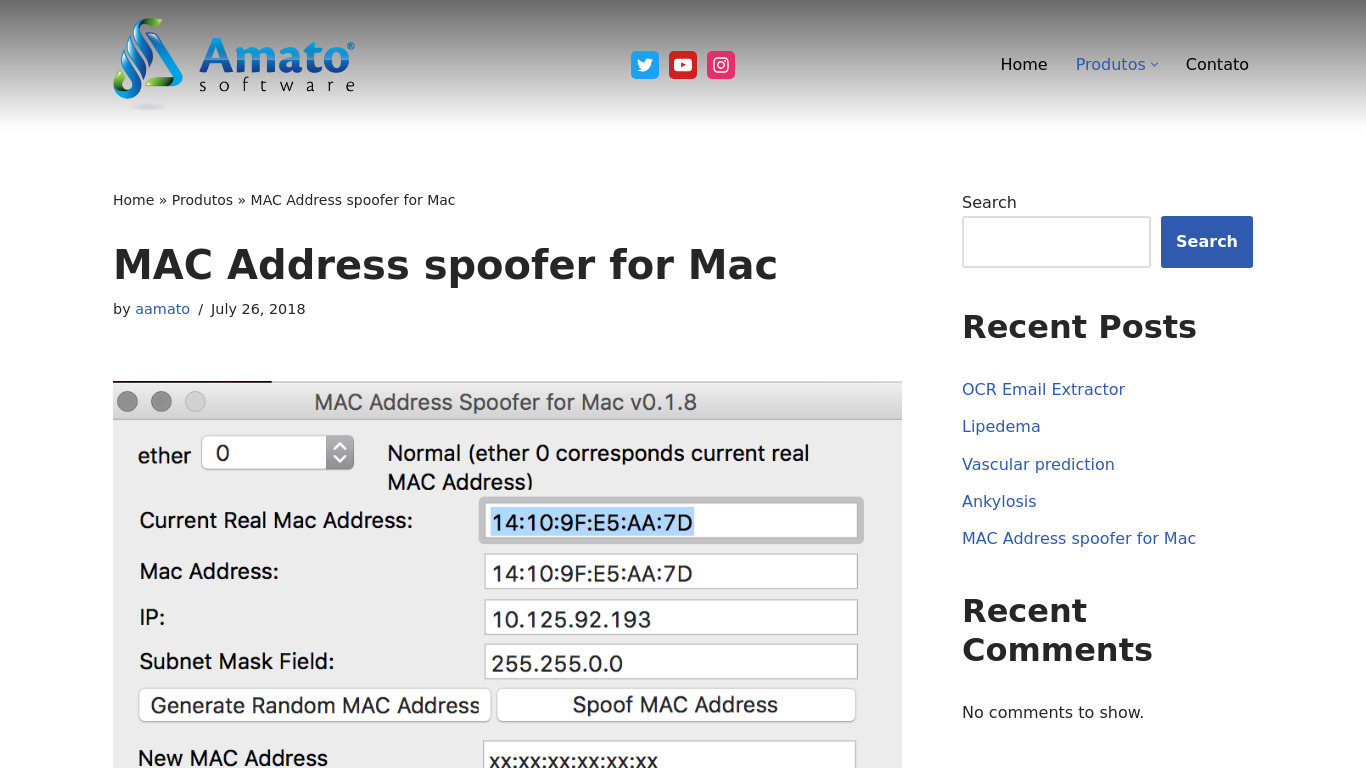 MAC Address spoofer for Mac Landing page
