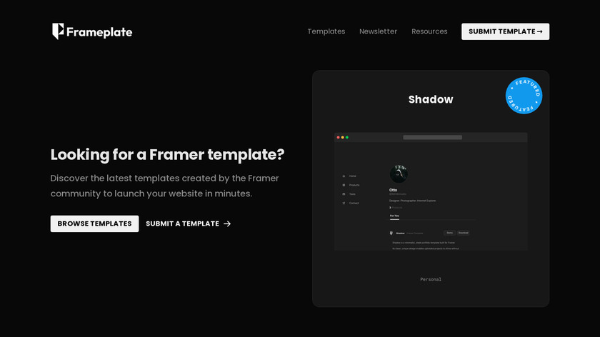 Frameplate Landing Page