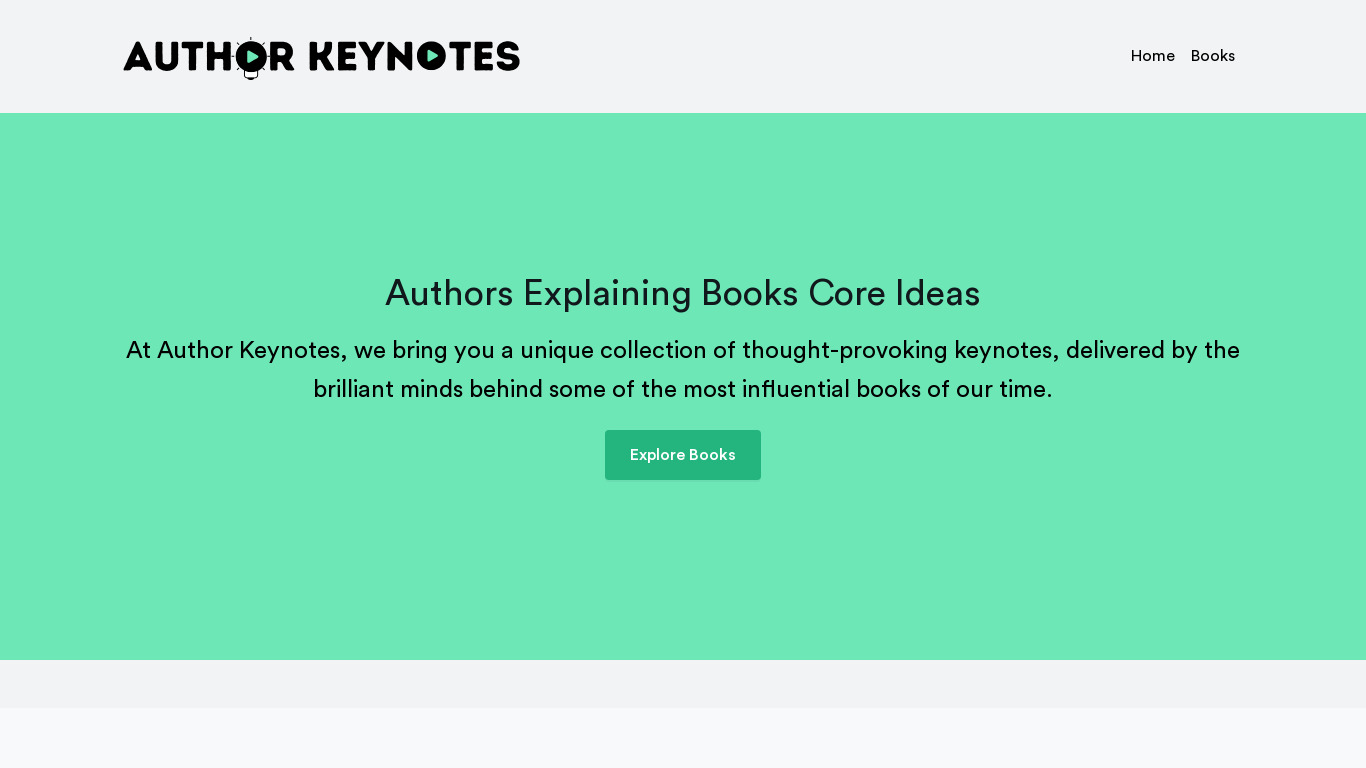 Author Keynotes Landing page