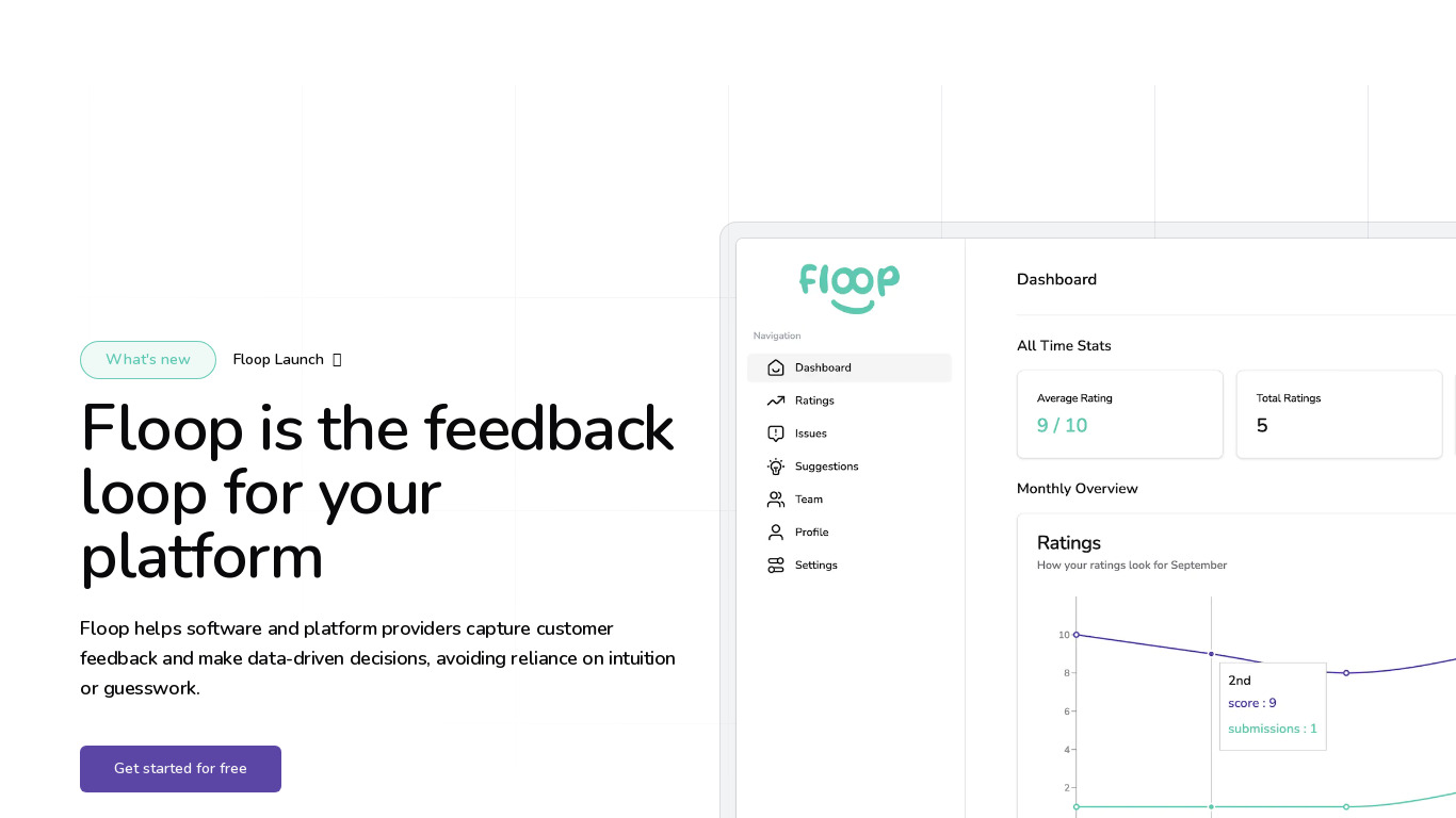 Floop Landing page