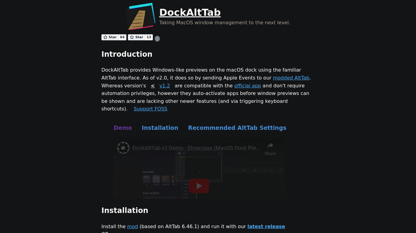 DockAltTab Landing Page