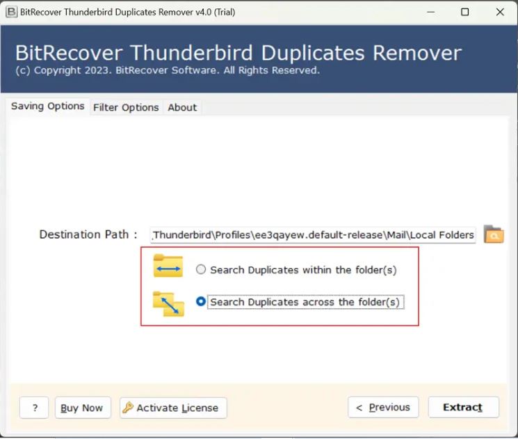 BitRecover Thunderbird Duplicate Remover Landing page
