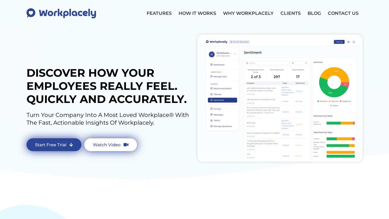 Workplacely Landing page