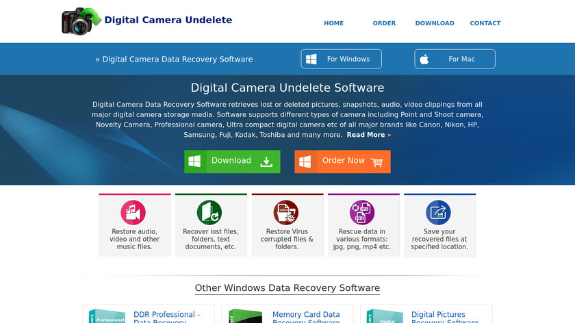 Digital Camera Undelete Landing Page
