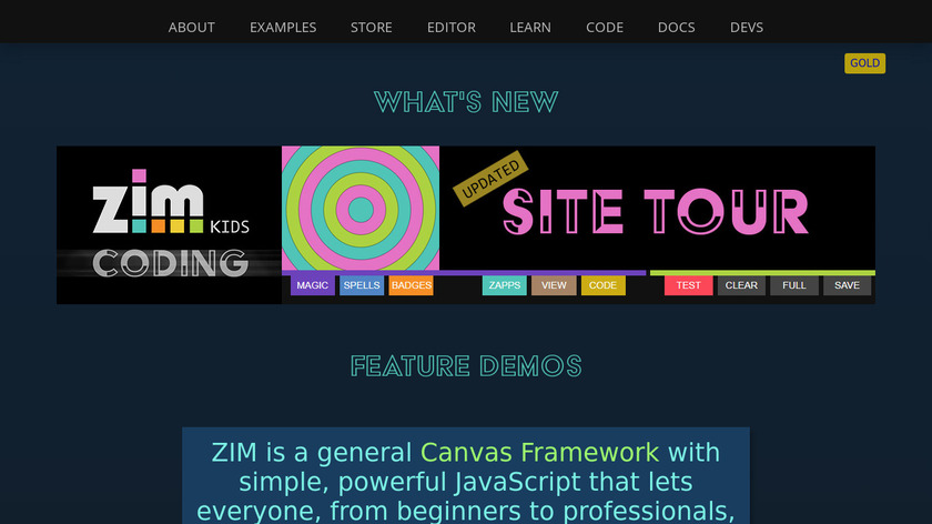 ZIMjs Landing Page