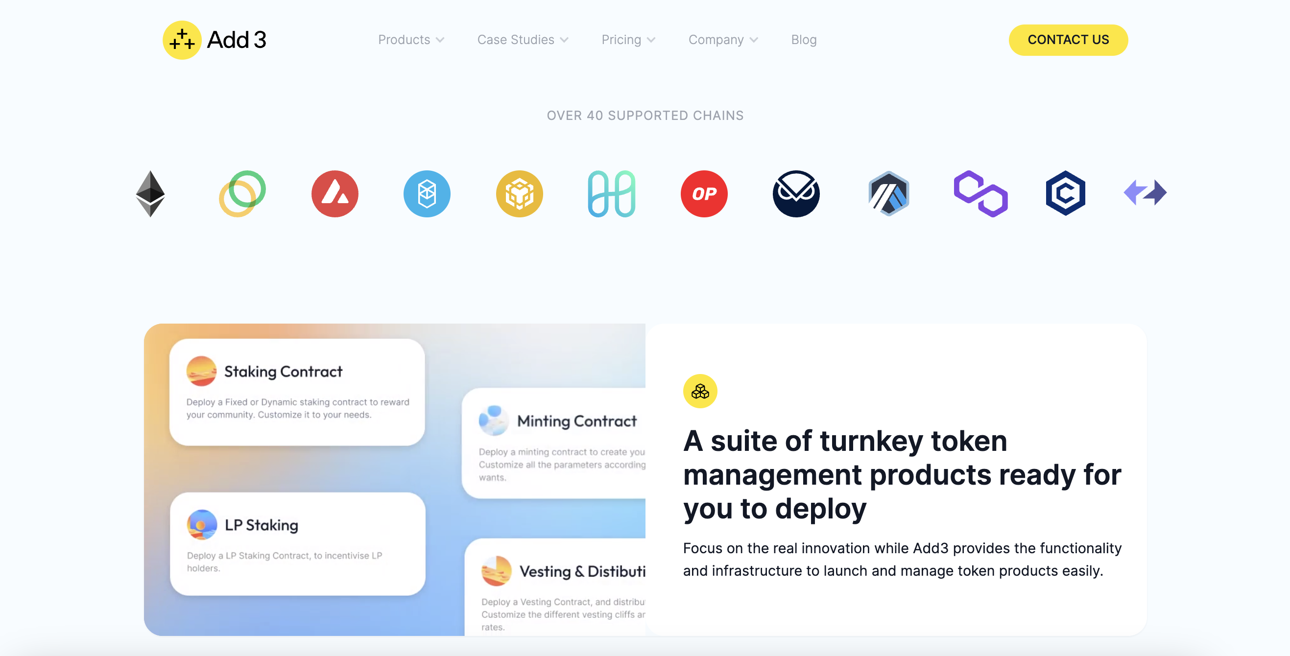 Add3.io Landing page