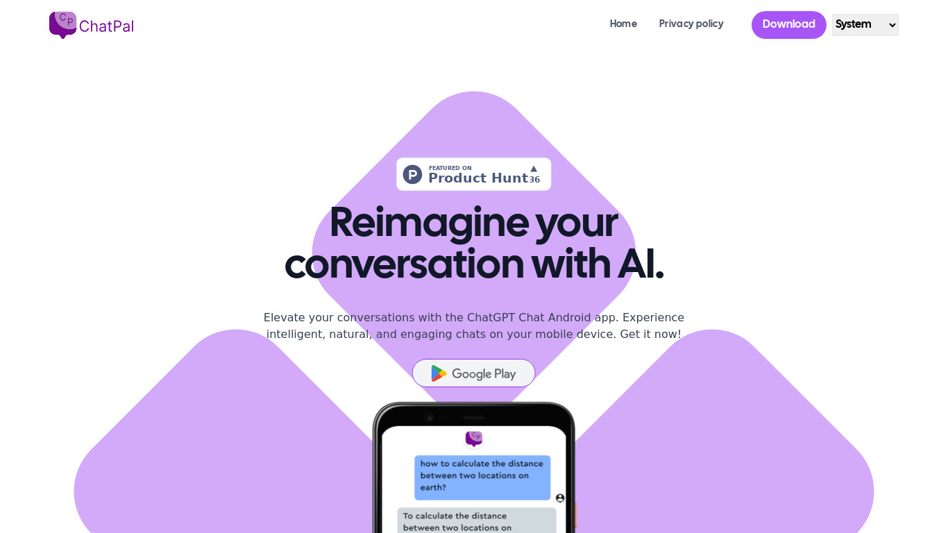 ChatPal Landing page