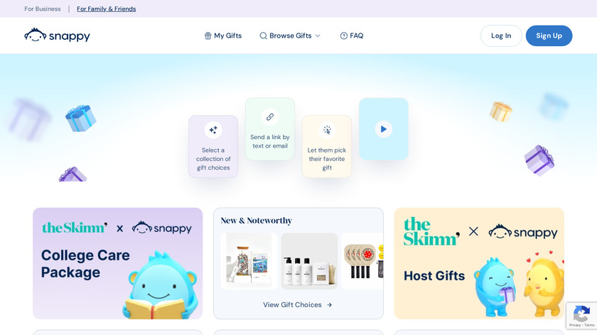 Snappy | For Family & Friends Landing Page