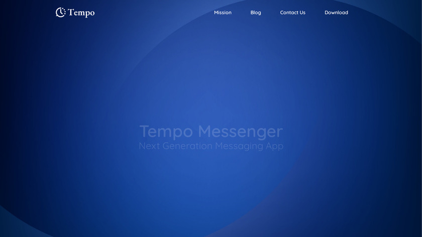 Tempo Messenger Landing Page