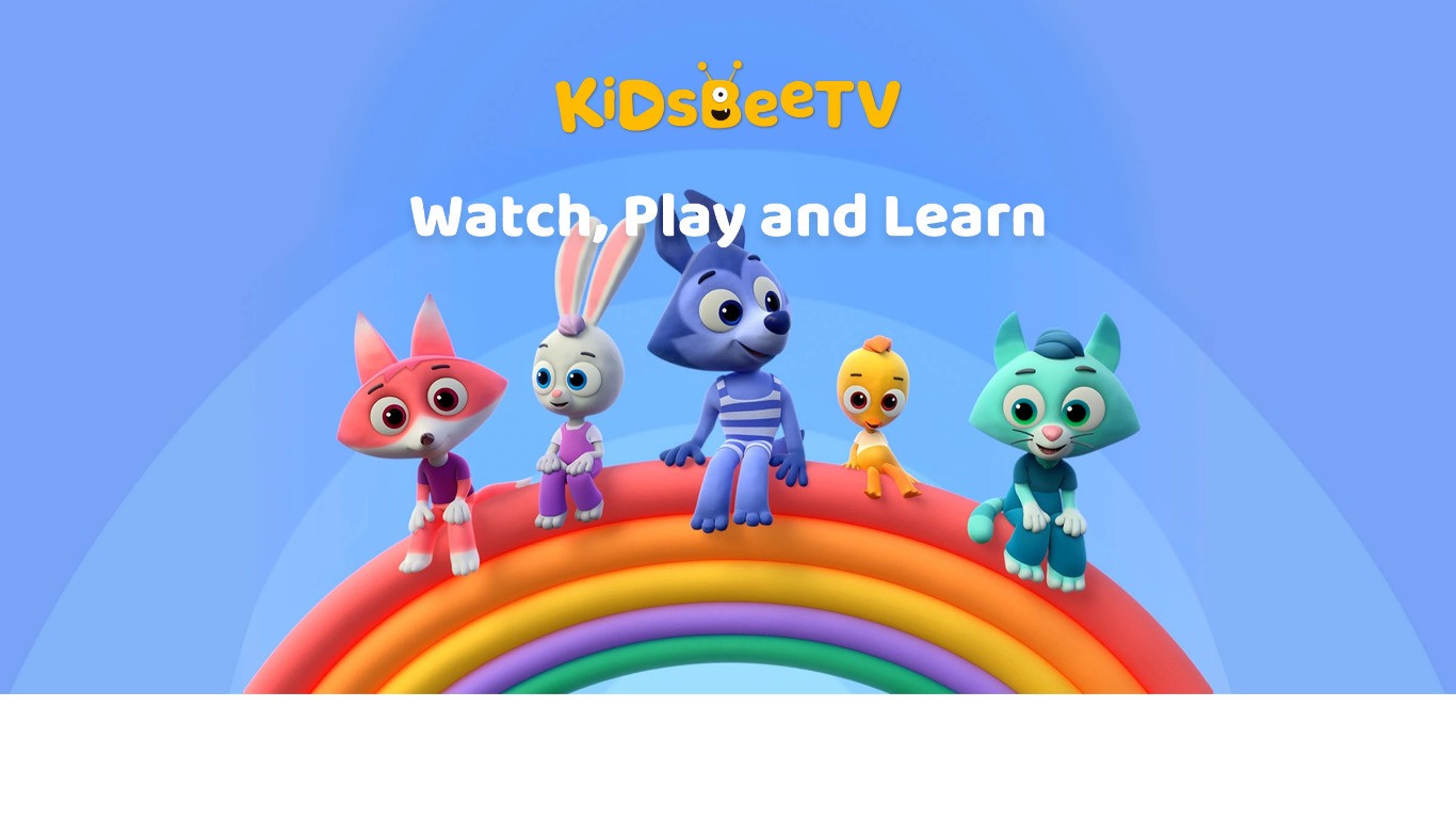 KidsBeeTV Landing page